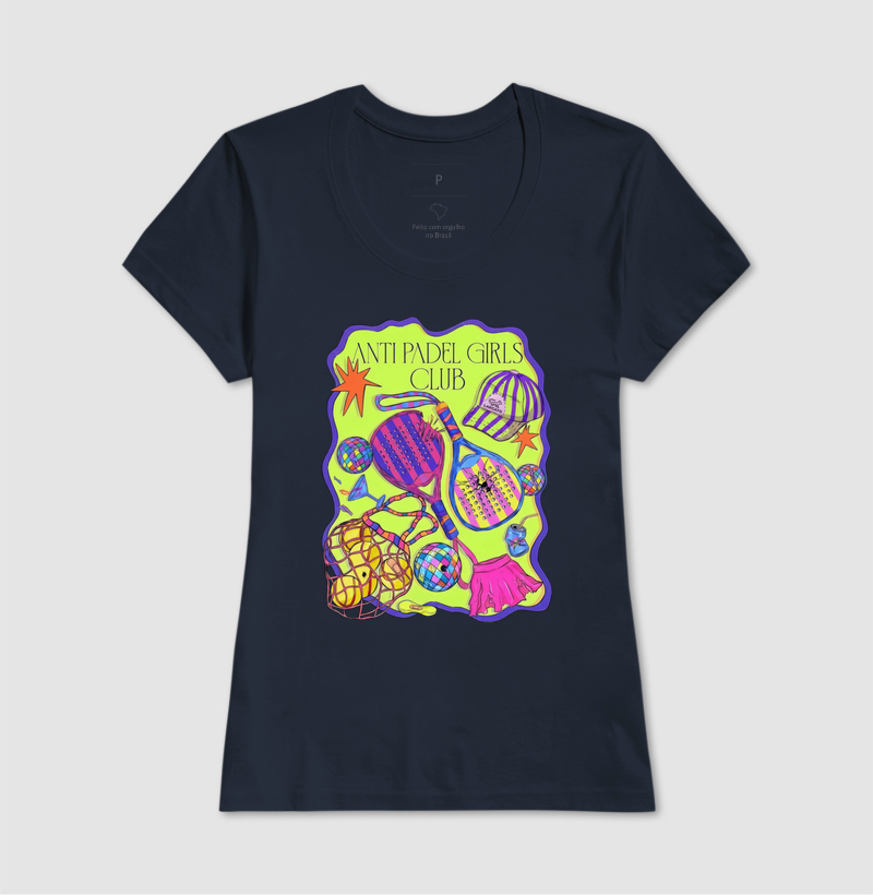 Camiseta Feminina Anti Padel Girls Club Retrô - Imagem 4