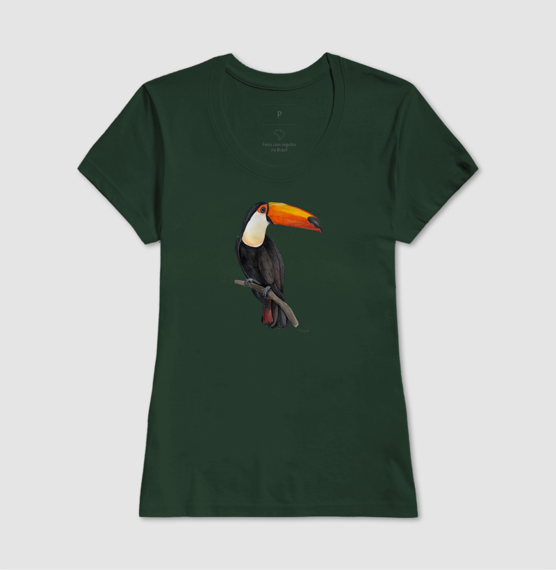 Camiseta Tucano Brasileiro em Aquarela – Arte por Taana - Imagem 11
