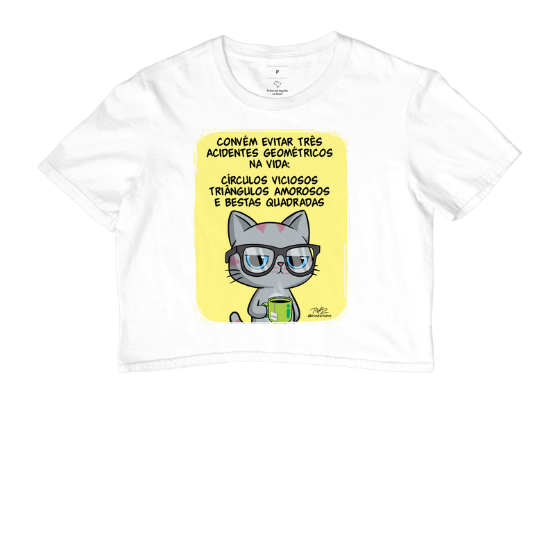 Camiseta Gato Sincero Geometria - Imagem 3