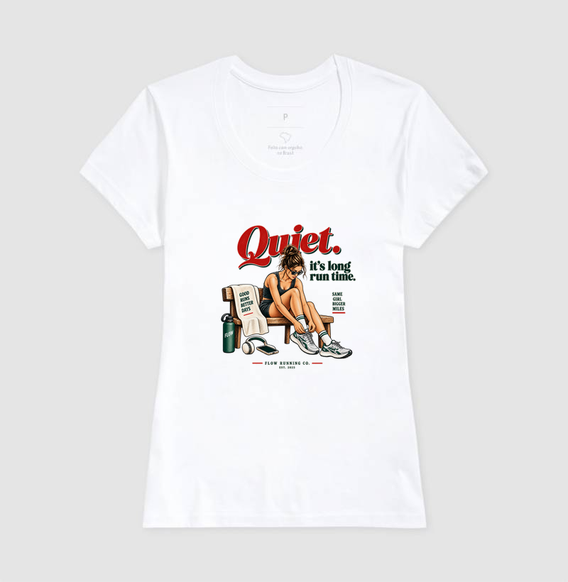 Camiseta Corrida - Quiet, It's Long Run Time - Imagem 5