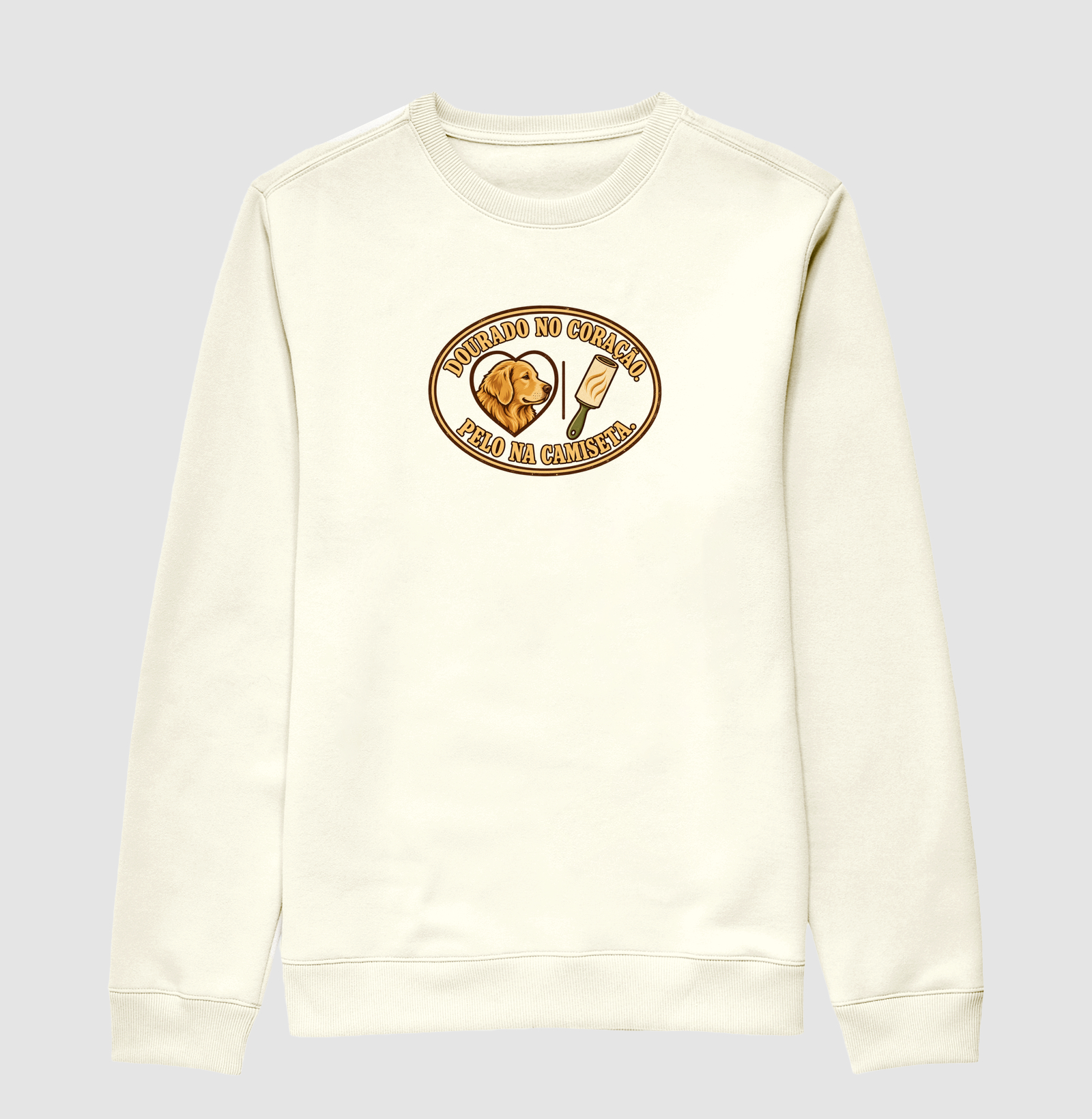 Dourado no coração. Pelo na camiseta. - Imagem 2