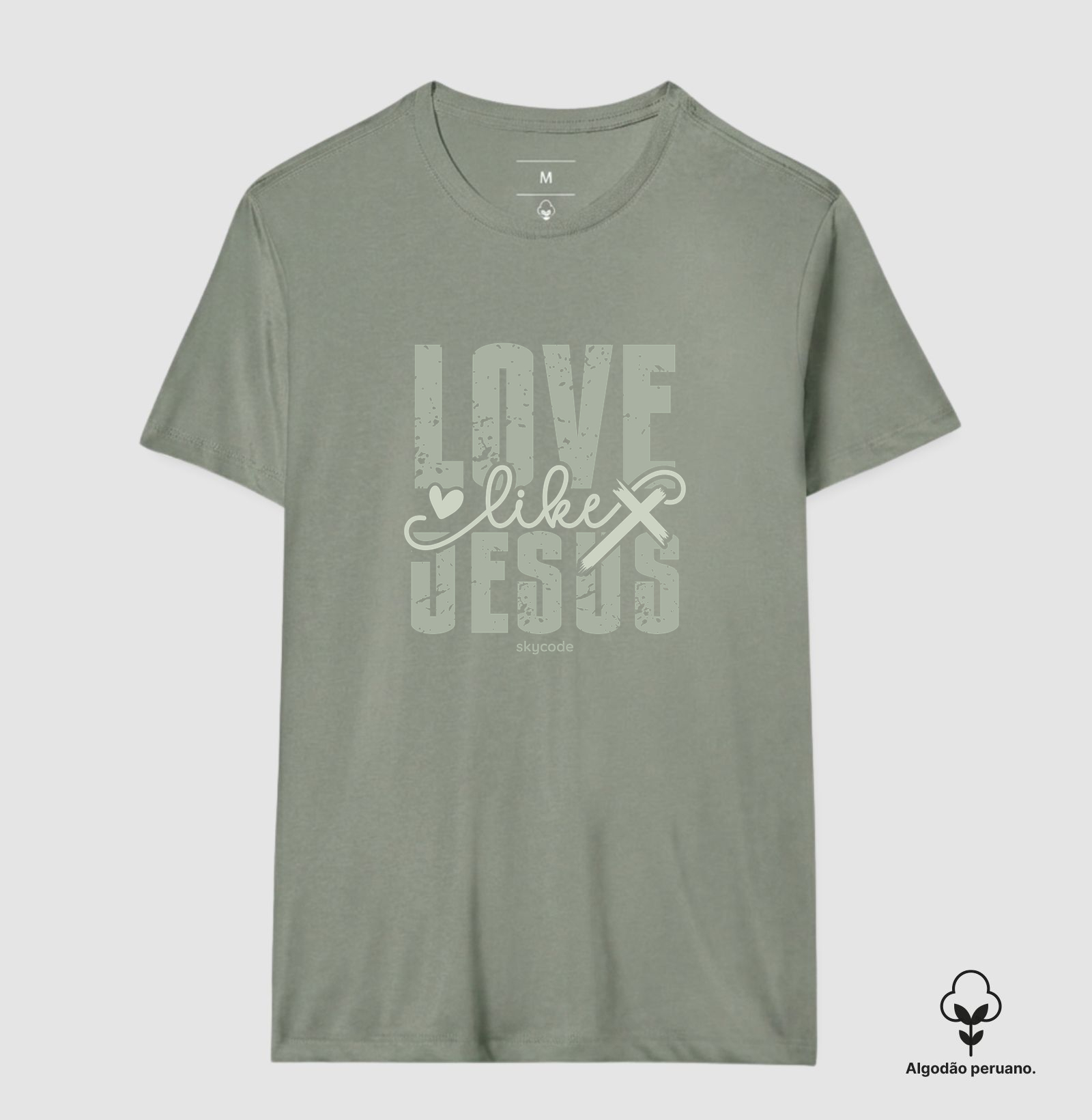 Camiseta Algodão Peuano Love like Jesus - Imagem 2