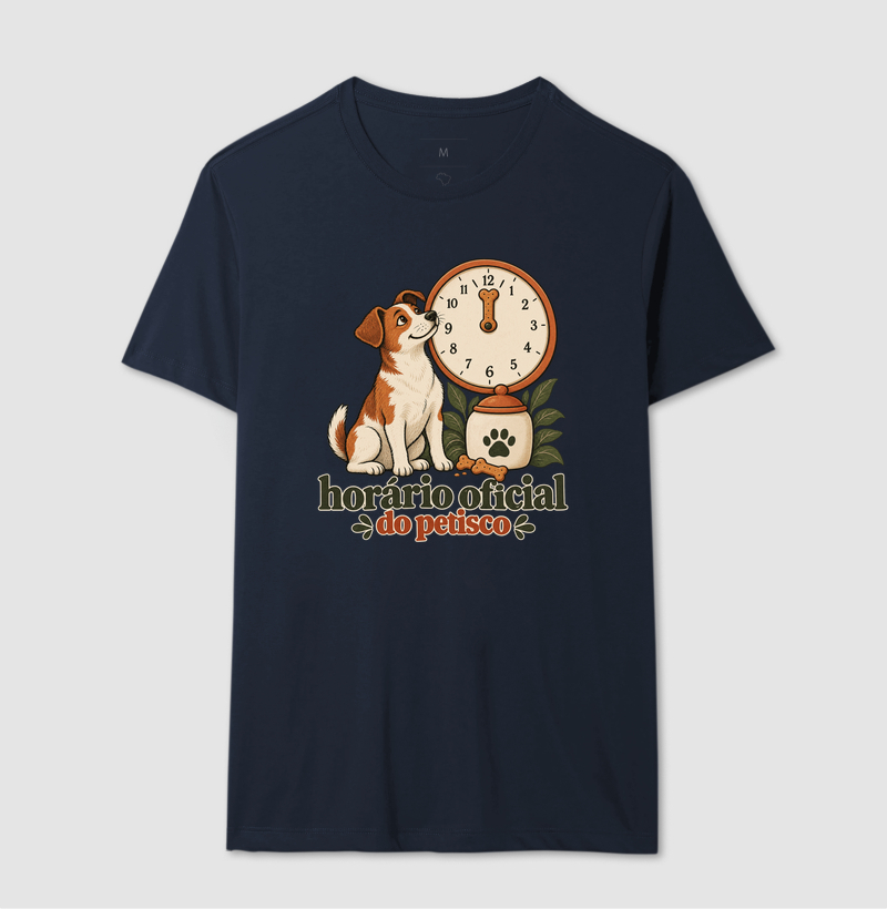 Camiseta Cachorro Petisco "horário oficial do petisco" | Pelo & Pano - Imagem 6