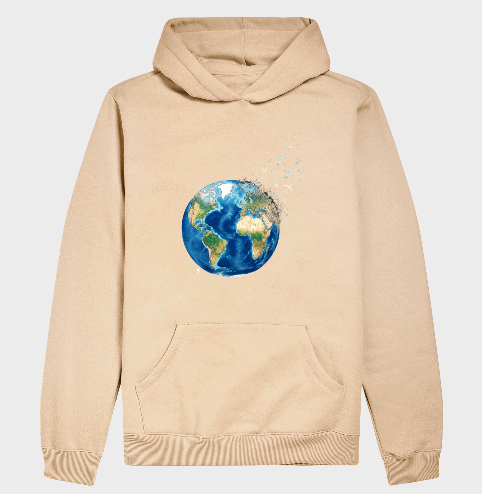 Camiseta Globo Terrestre Avioes Dispersos | Arte 3D Viagem Mundo | Colecao Viciados em Viagem - Imagem 5