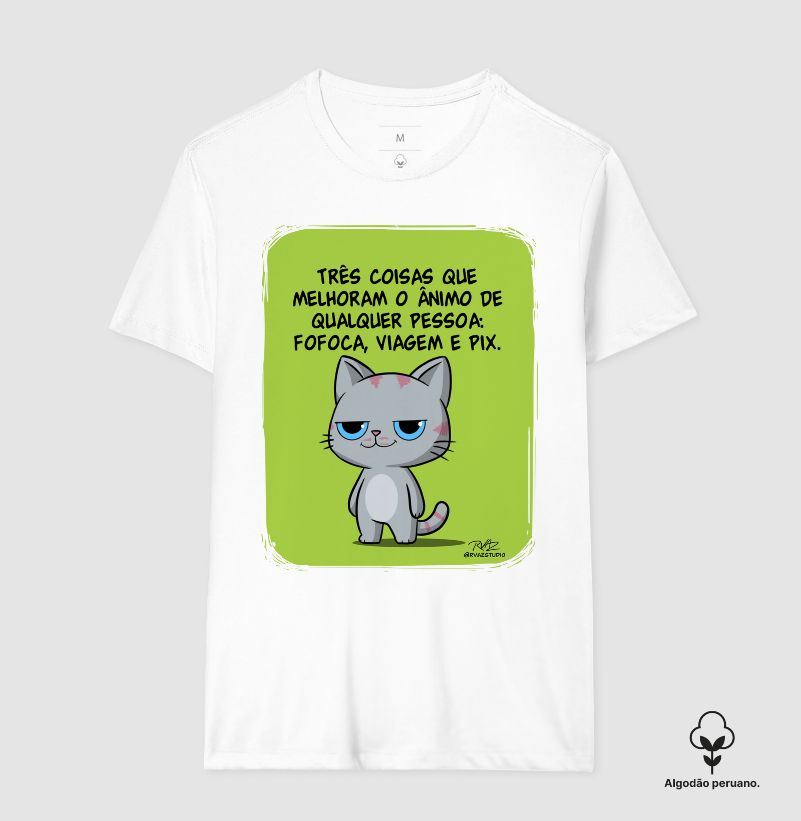 Camiseta Gato Sincero Fofoca Viagem e Pix - Imagem 6