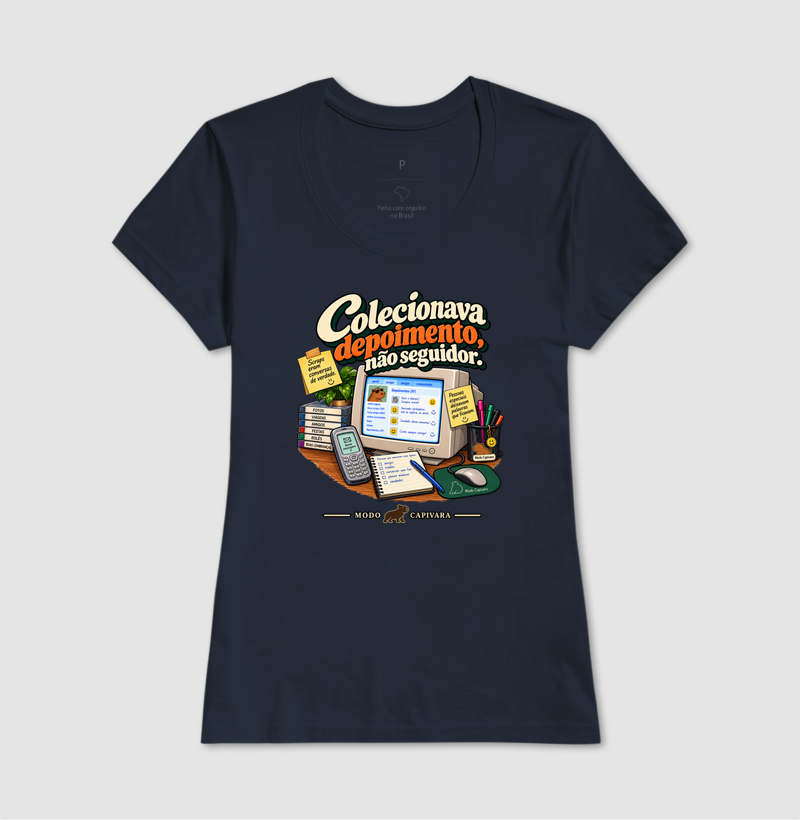COLECIONAVA DEPOIMENTOS E NÃO SEGUIDORES - Modo Capivara - Camiseta - Imagem 9