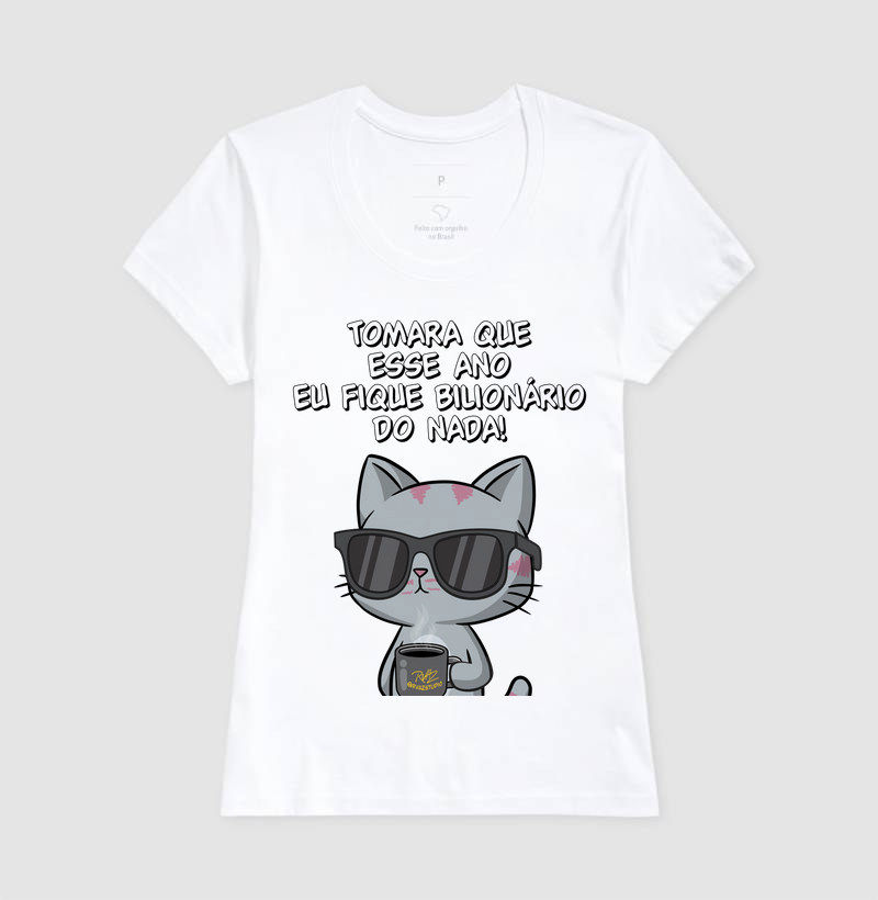 Camiseta Gato Sincero Bilionário - Imagem 5