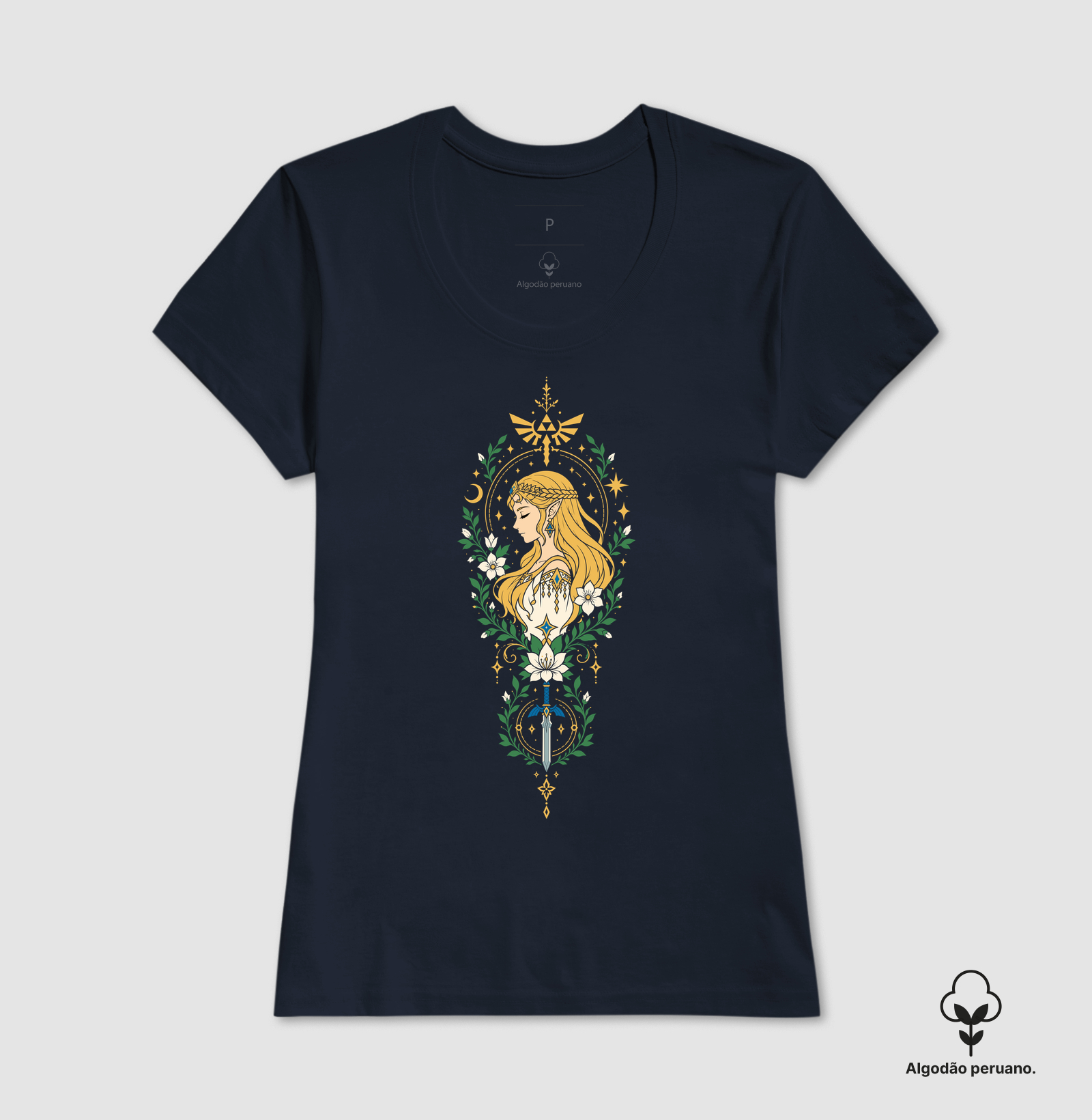 Zelda de Perfil – Moldura Floral - Imagem 5
