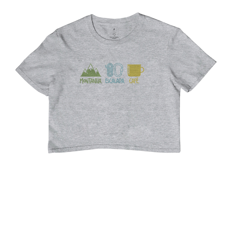 Camiseta Cropped Falésia & Magnésio | Montanha, Escalada & Café - Imagem 6