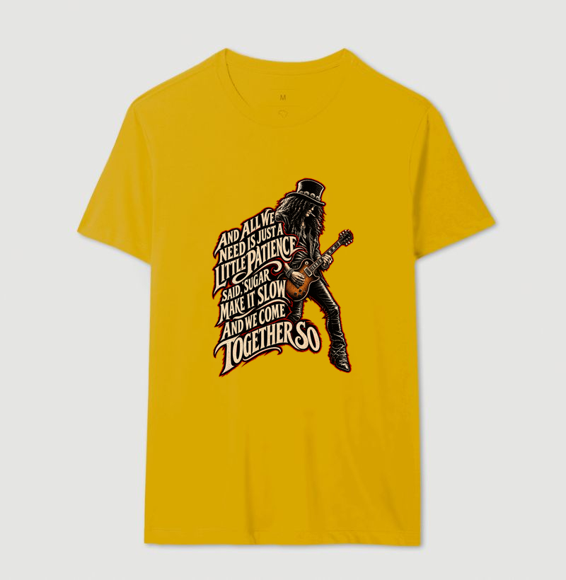 Camiseta Patience – Rock, Guitarra e Atitude | Estampa Vintage Rock - Imagem 14