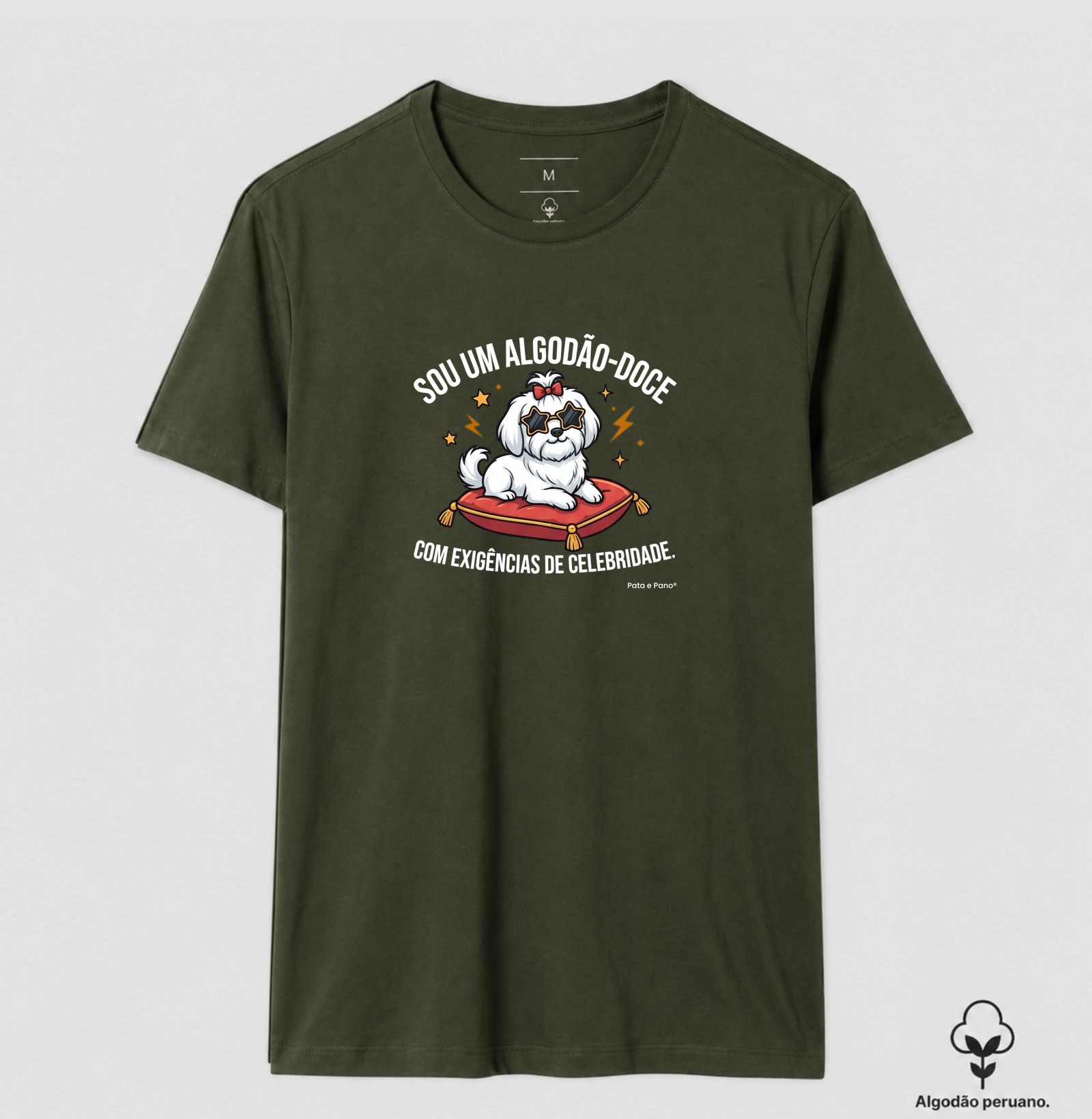 CAMISETA ALGODÃO PERUANO MALTÊS ALGODÃO-DOCE - Imagem 7