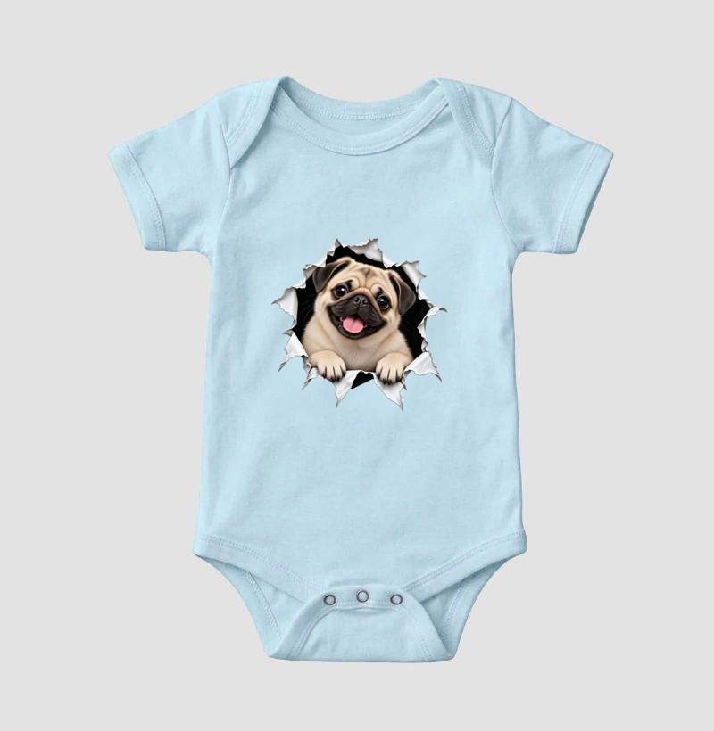 Pug Saindo da Camiseta - Imagem 4
