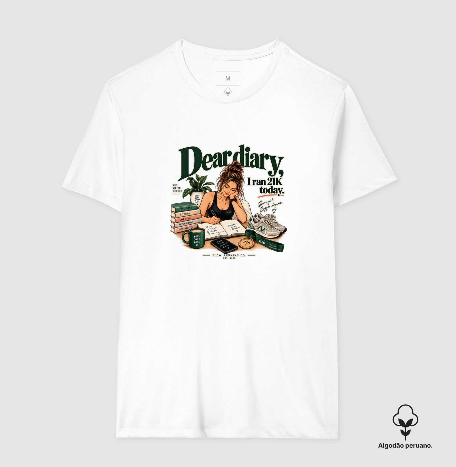 Camiseta Algodão Peruano Corrida - Dear Diary, I Ran 21k Today - Imagem 5