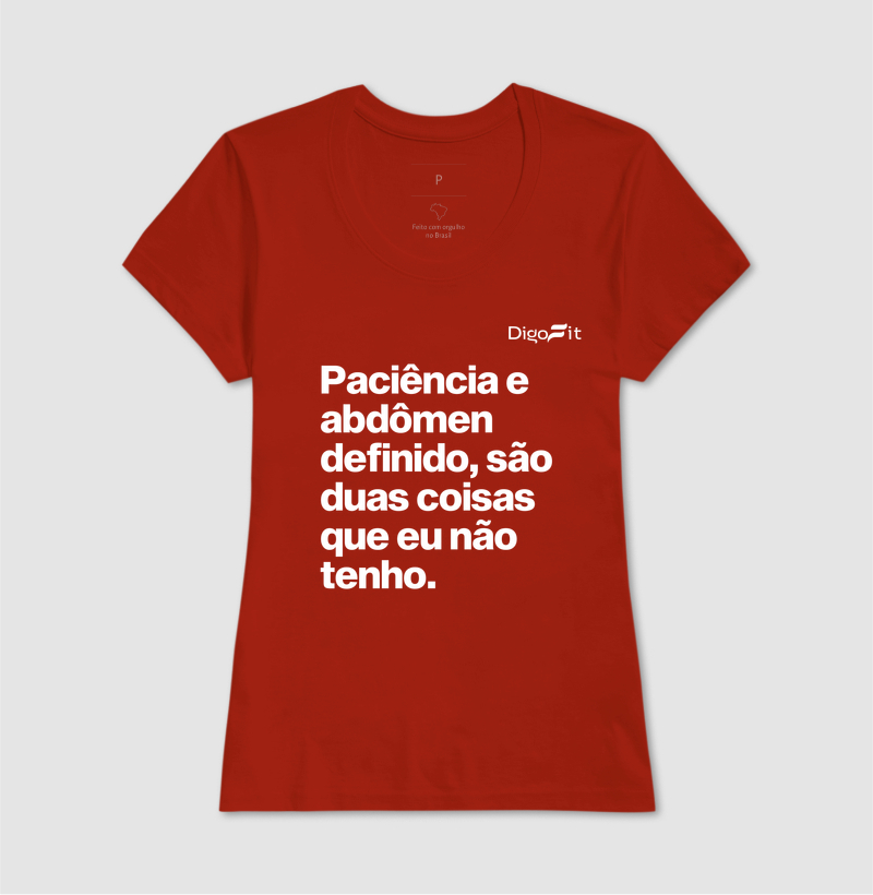 CAMISETA ACADEMIA PACIÊNCIA E ABDÔMEN DEFINIDO - Imagem 11