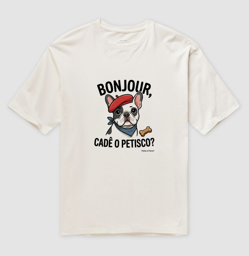 CAMISETA OVERSIZED BULDOGUE FRANCÊS BONJOUR - Imagem 4