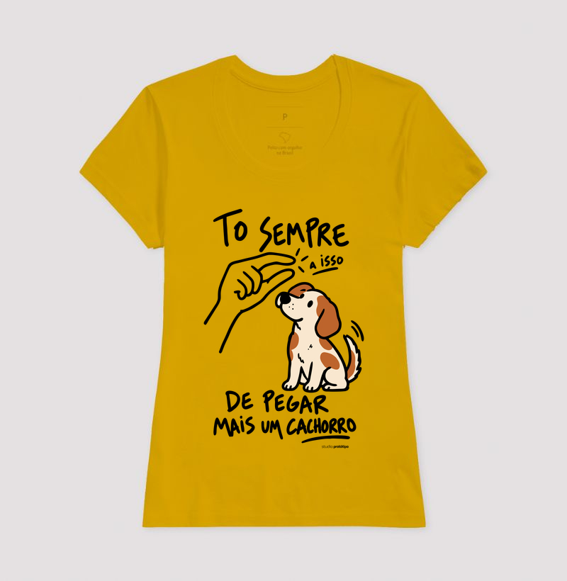 Camiseta Tô Sempre a Isso de Pegar Mais um Cachorro - Imagem 15