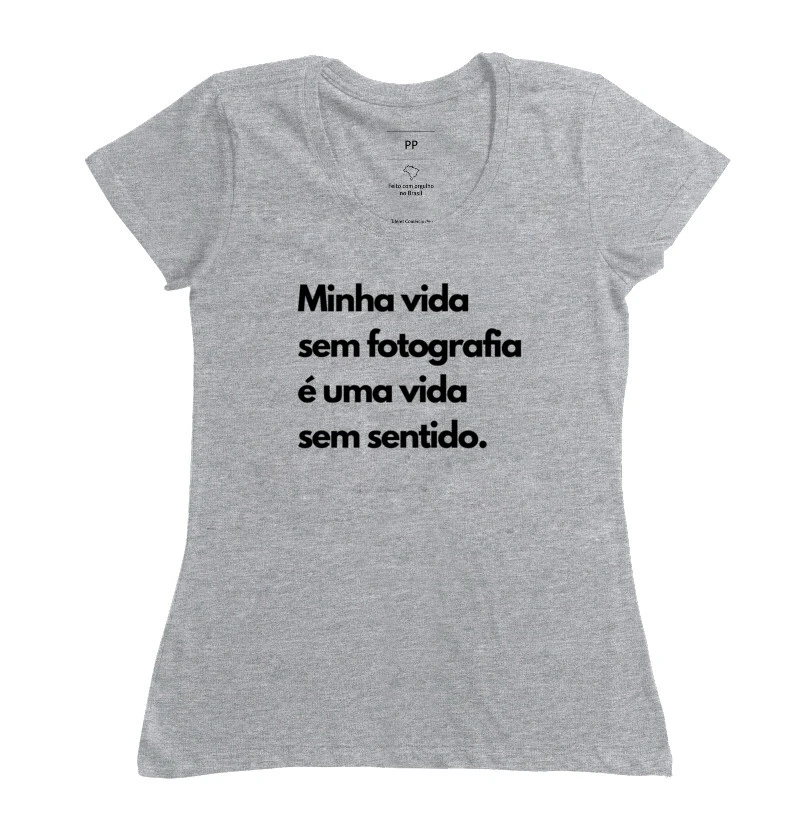 Camiseta minha vida sem fotografia - Imagem 8
