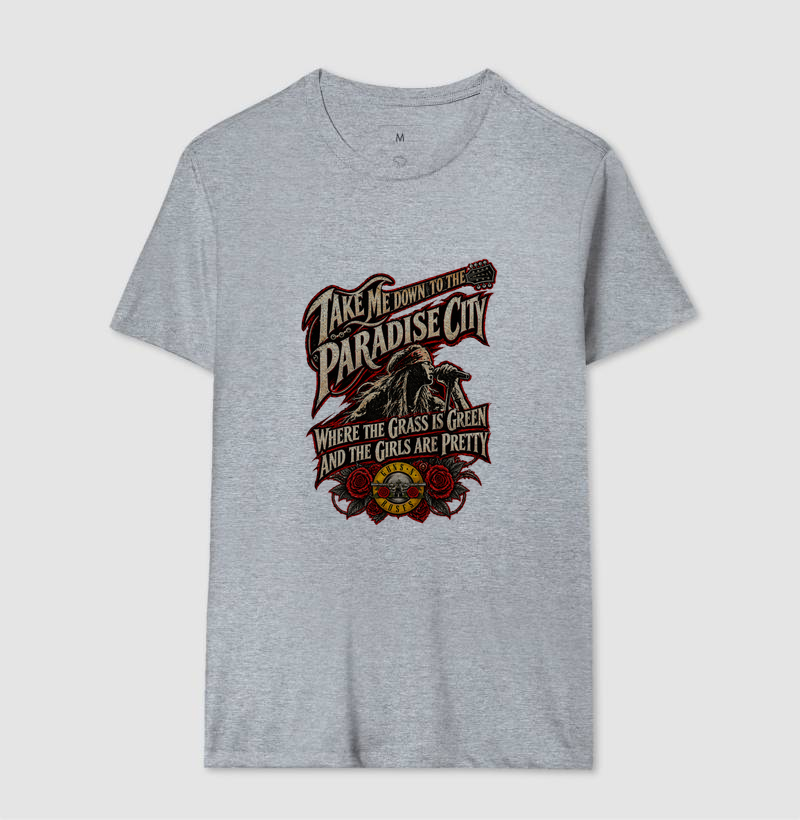 Camiseta Rock Paradise City – Guitarra e Rosas | Iron Malte - Imagem 8