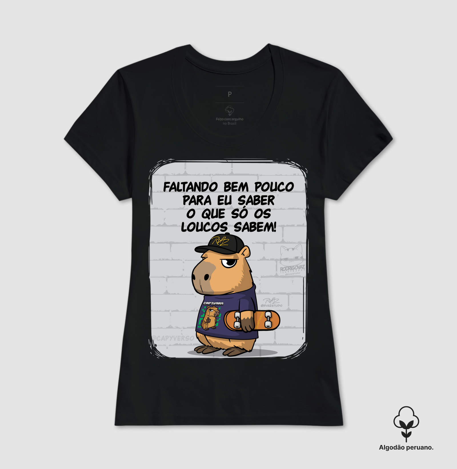 Camiseta Capivara só os loucos - Imagem 2