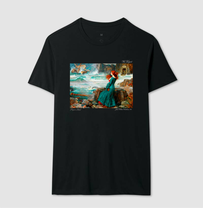 Camiseta Aesthetic Art History Miranda The Tempest J.W. Waterhouse - Imagem 2