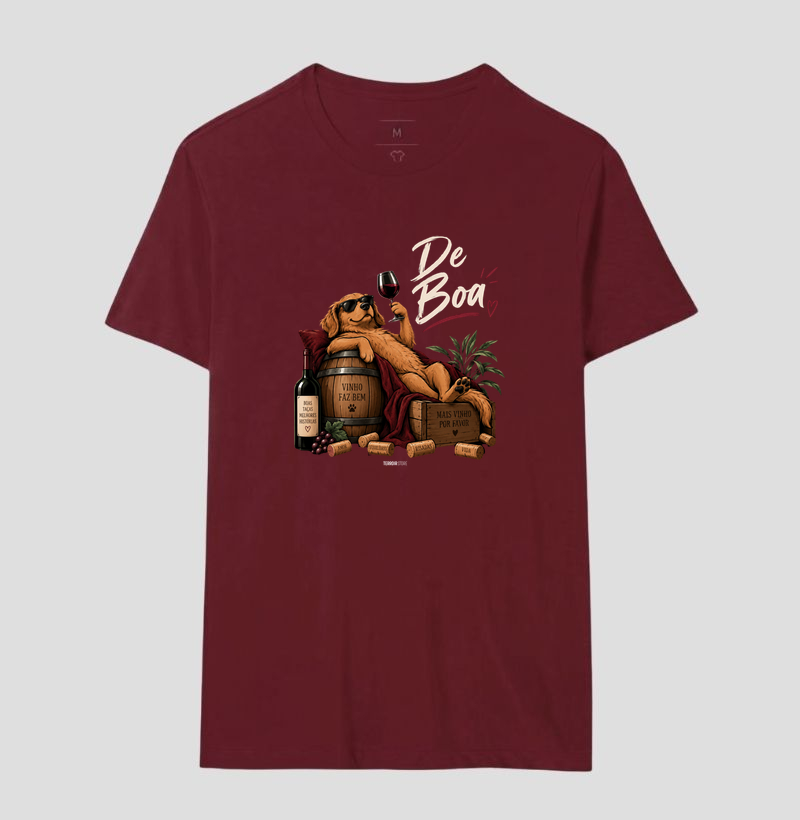 Camiseta “De Boa” Cachorro com Vinho – Lifestyle Relax - Imagem 16