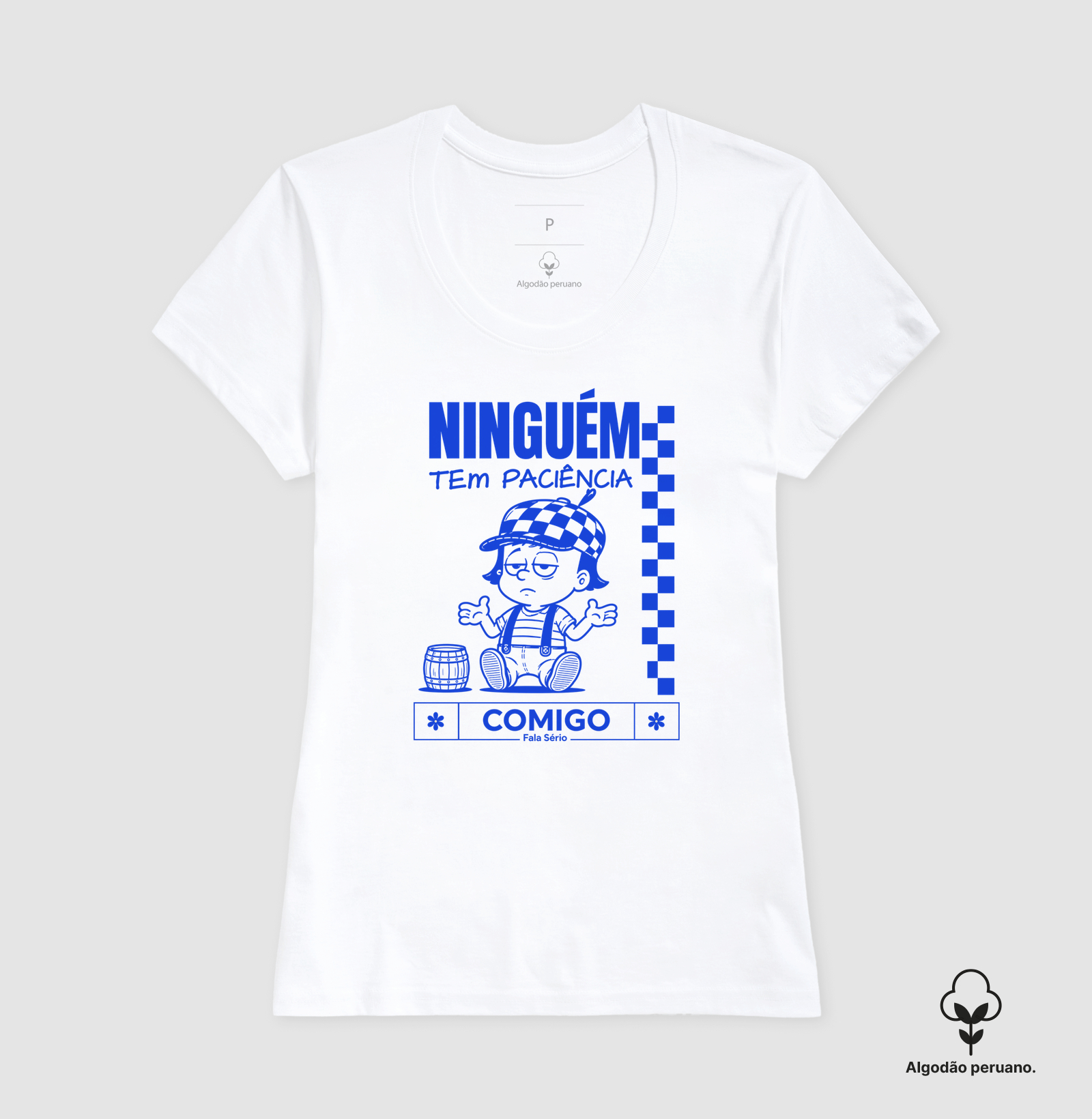 Camiseta Algodão Peruano Ninguém tem paciência comigo - Imagem 2