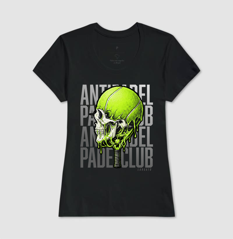 Camiseta Anti-Padel Caveira Prata - Imagem 3