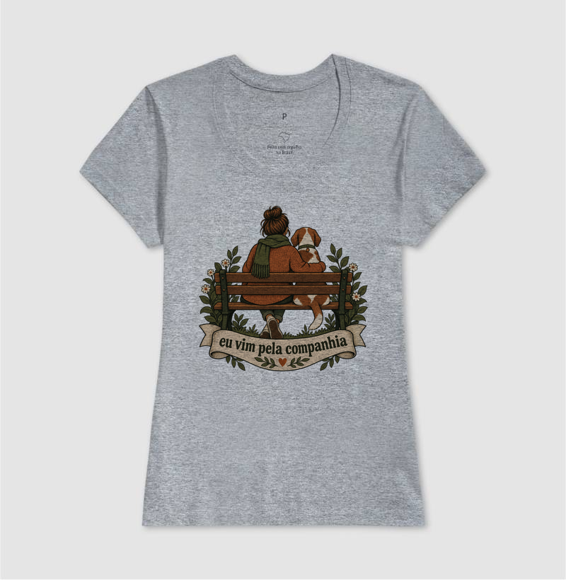 Camiseta Cachorro Afeto "eu vim pela companhia" | Pelo & Pano - Imagem 9