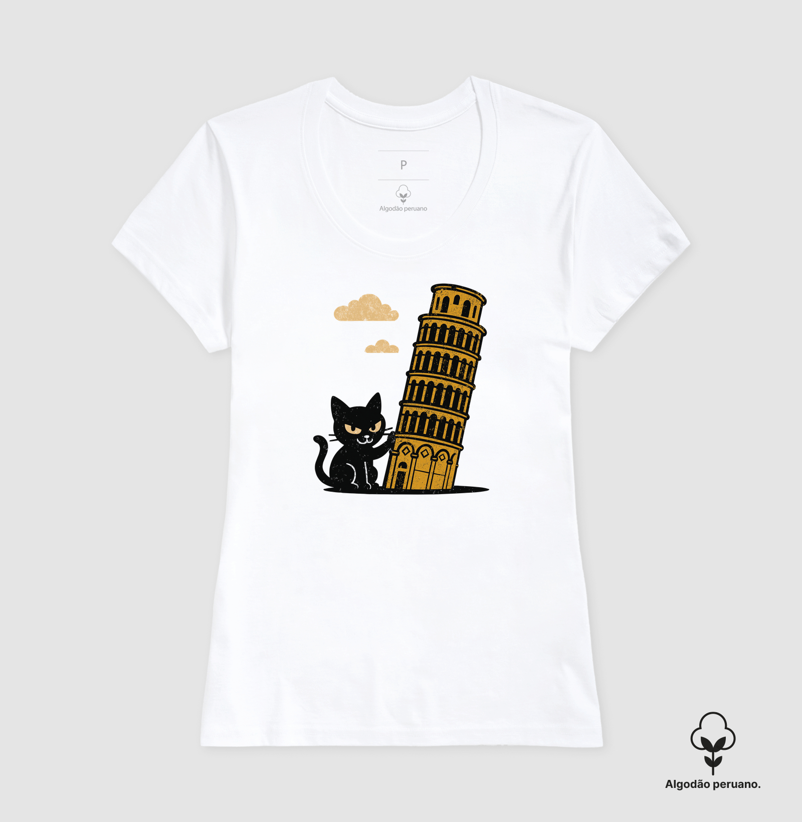 Camiseta Algodão Peruano Pizza-Cat - Imagem 3