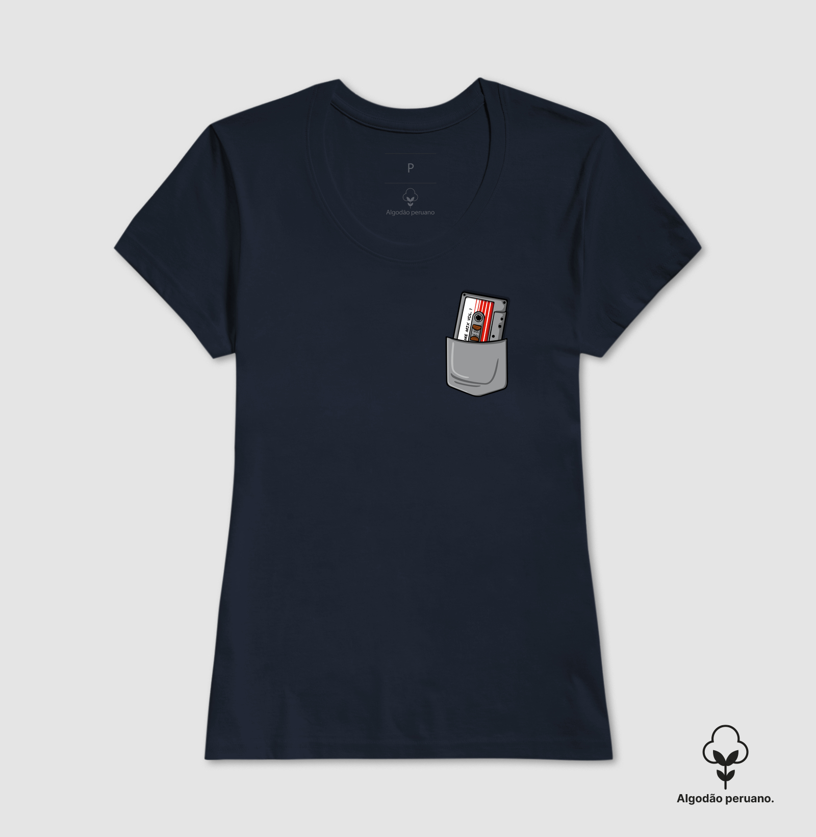 Camiseta Pocket Awesome Algodão Peruano - Imagem 6