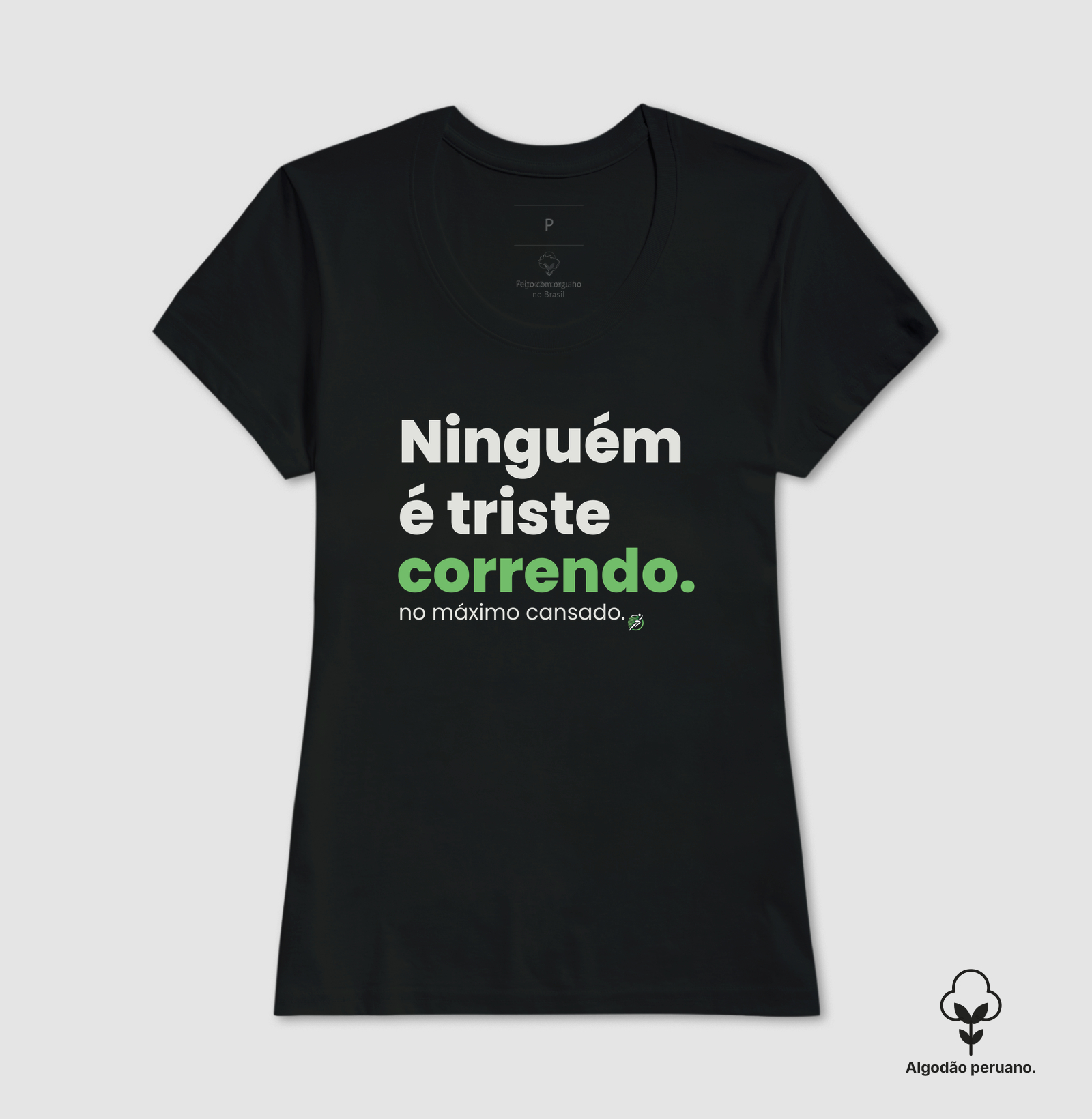 Camiseta Algodão Peruano Corrida - Ninguém É Triste Correndo - Imagem 8