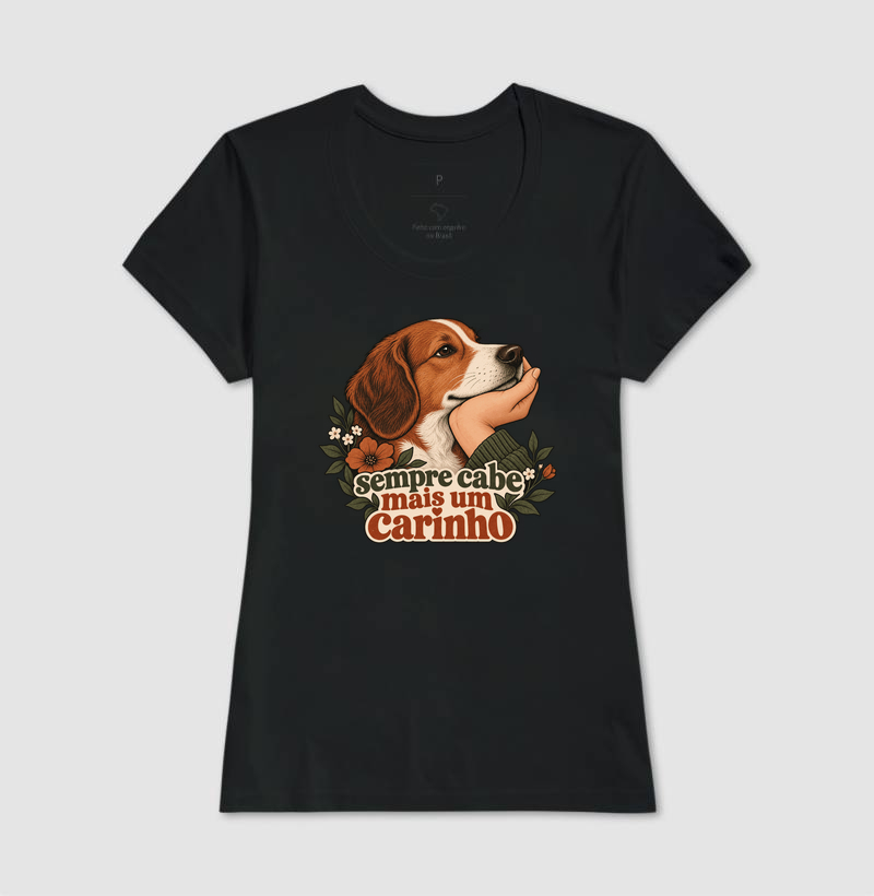 Camiseta Cachorro Carinho "sempre cabe mais um carinho" | Pelo & Pano - Imagem 3