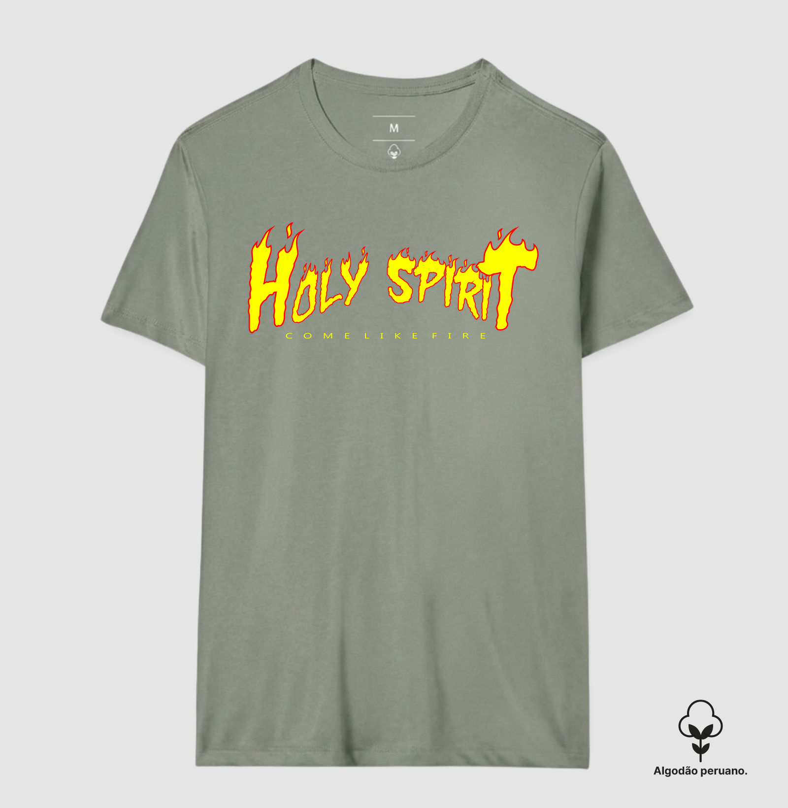 Camiseta Algodão Peruano Cristã Holy Spirit Espírito Santo - Imagem 3