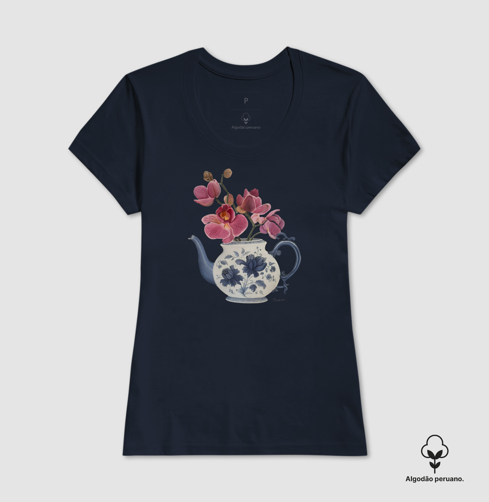 Camiseta Vaso Floral com Orquideas TAANA - Imagem 4
