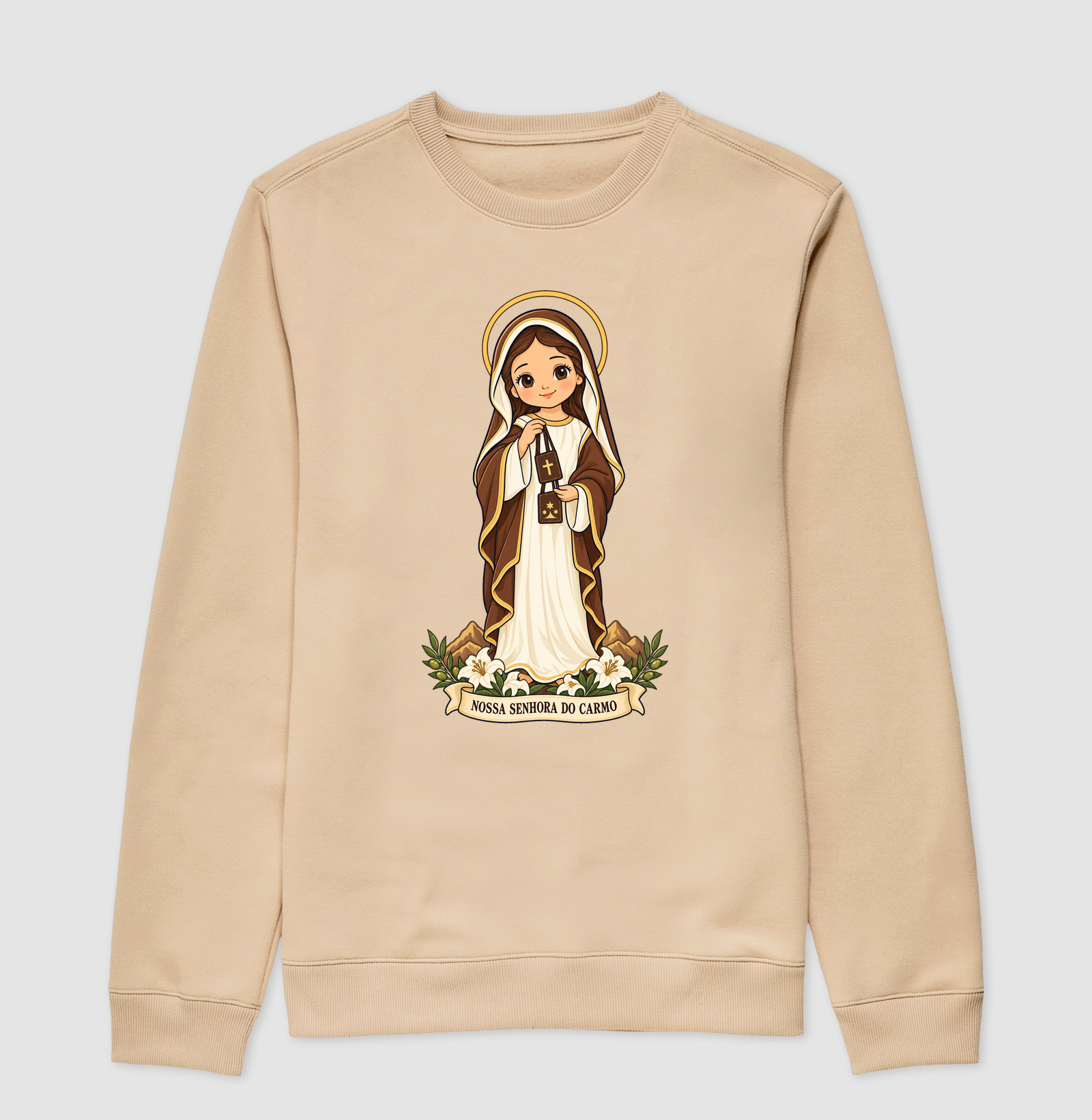 Nossa Senhora do Carmo estilo chibi - Imagem 3