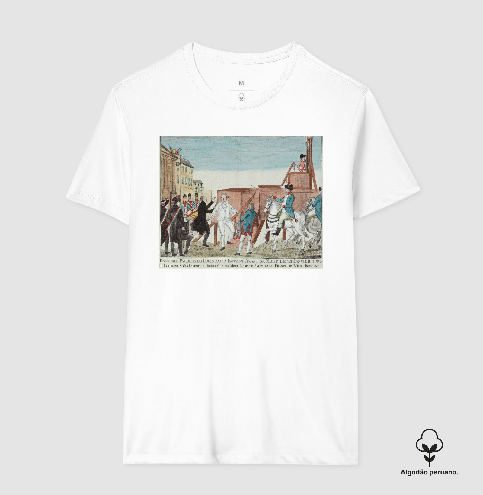 Camiseta Algodão Peruano As últimas palavras do rei Luís XVI - Imagem 3