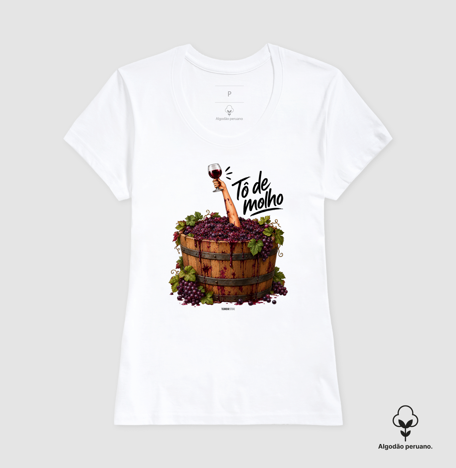 Camiseta Vinho - “Tô de Molho” – Humor & Wine Mood - Imagem 6