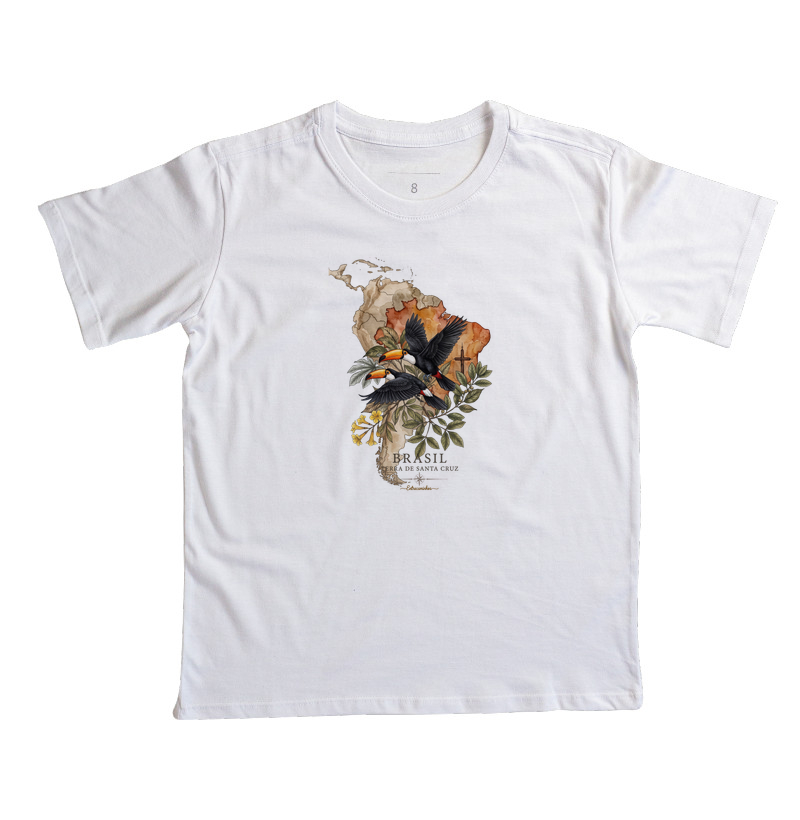 Camiseta Tucanos & Ipê - Brasil Terra de Santa Cruz - Fé, História e Natureza - Imagem 5