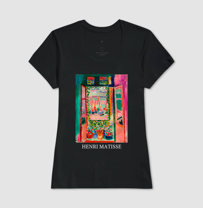 Camiseta Pintura Fauvista A Janela Aberta Matisse  - Imagem 3