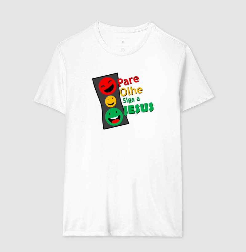 Camiseta Pare, Olhe, siga a Deus - Imagem 4