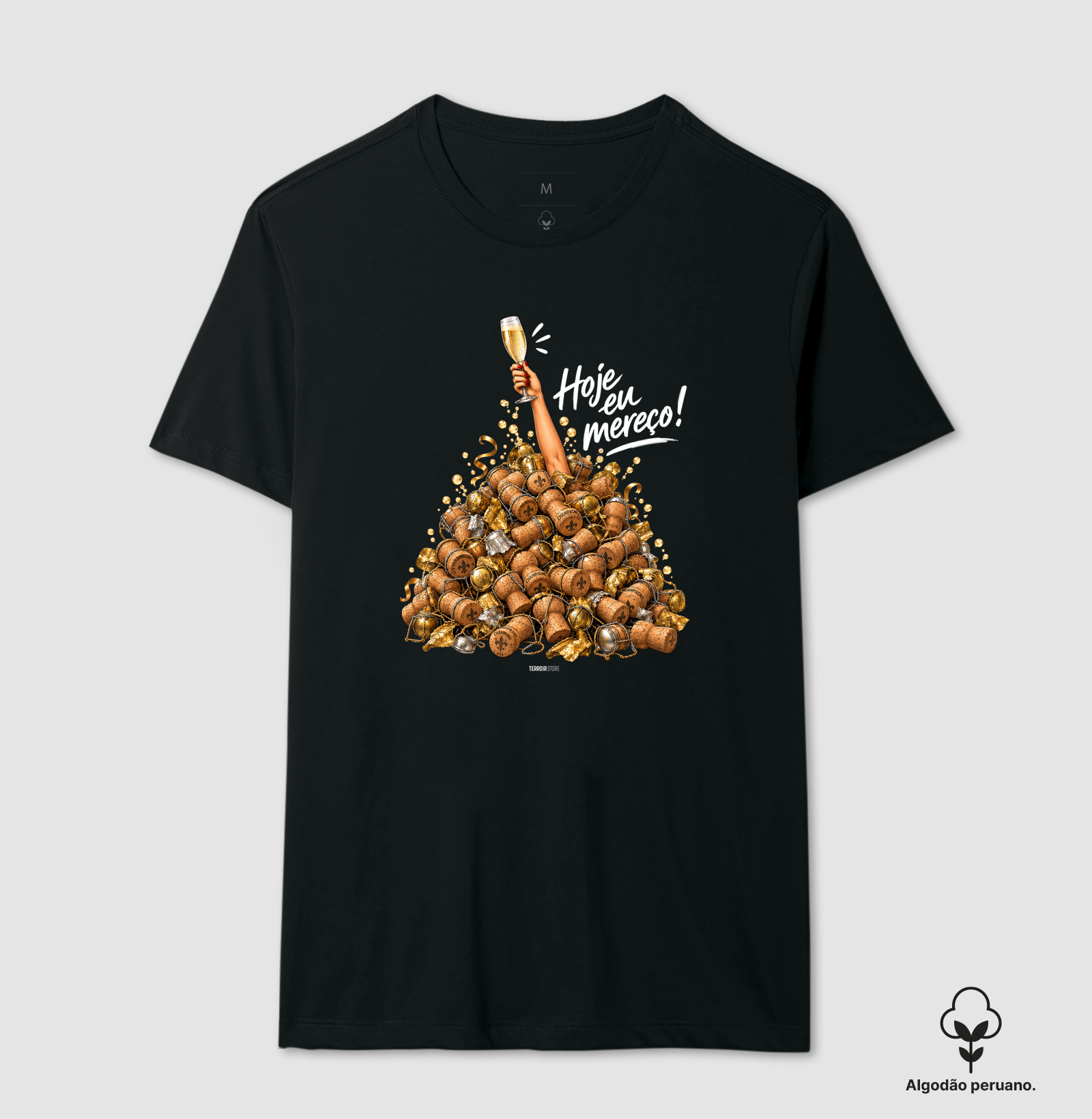 Camiseta “Hoje Eu Mereço” – Champagne Lifestyle - Imagem 3