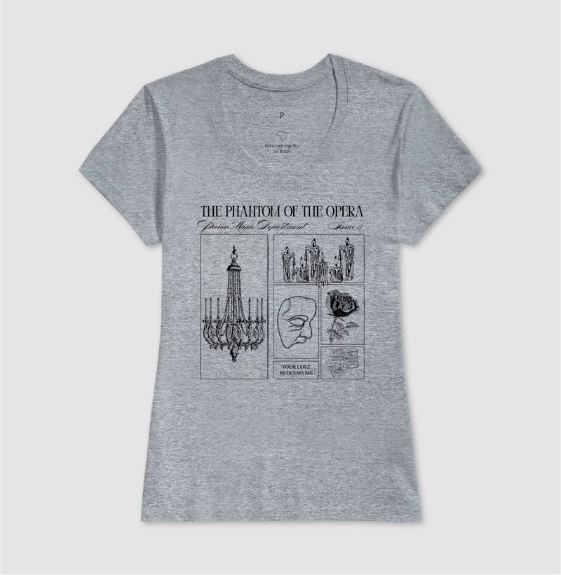 Camiseta O Fantasma da Ópera – Literatura Gótica - Imagem 5