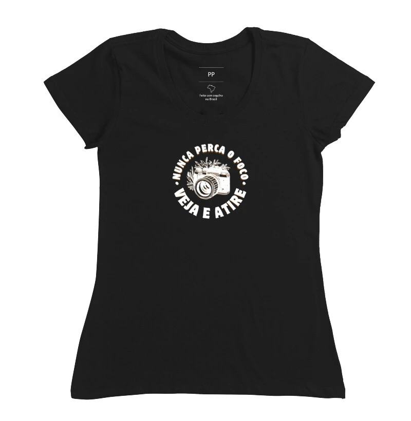 Camiseta nunca perca o foco veja e atire - Imagem 3