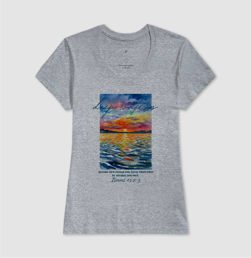 Camiseta Feminina Acinturada Deep Waters - Imagem 4