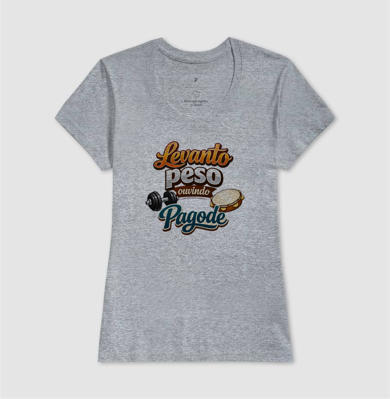 camiseta levanto peso ouvindo pagode - Imagem 9