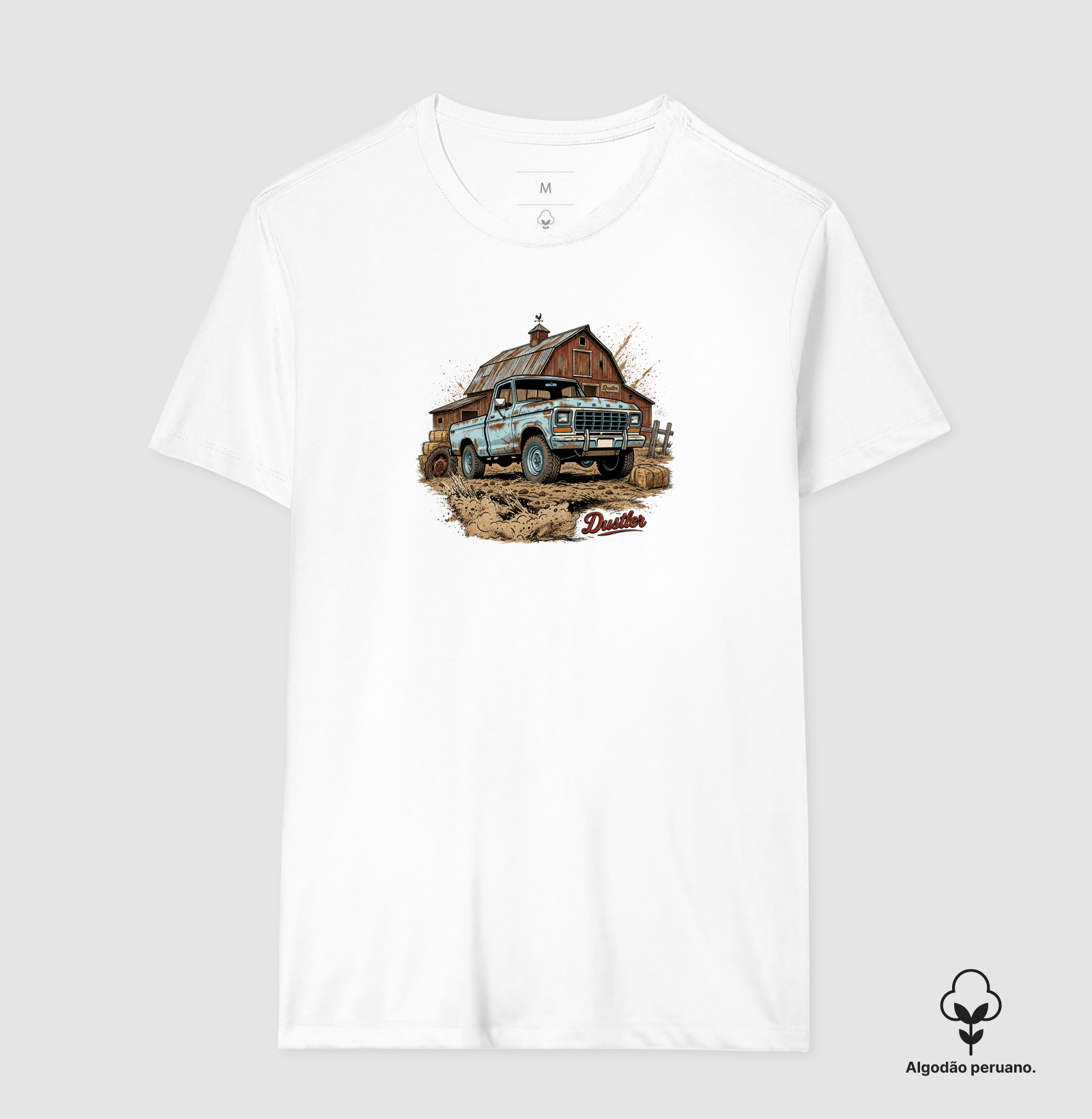 Camiseta Country Masculina Old Truck Barn Dustler South Co. Algodão Peruano Premium - Imagem 3