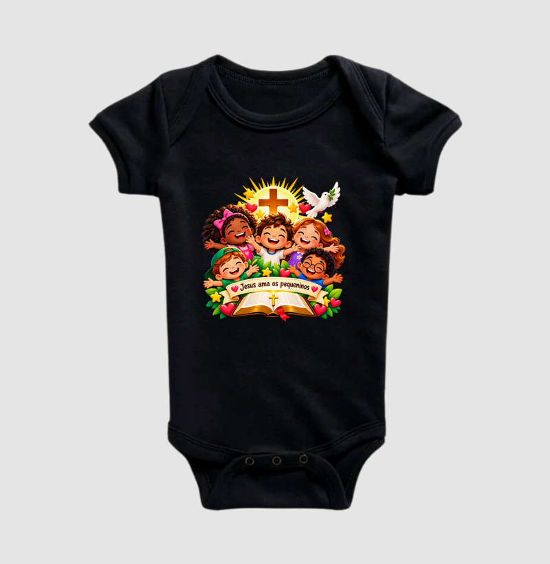 Body Infantil Jesus Ama os Pequeninos - Imagem 5
