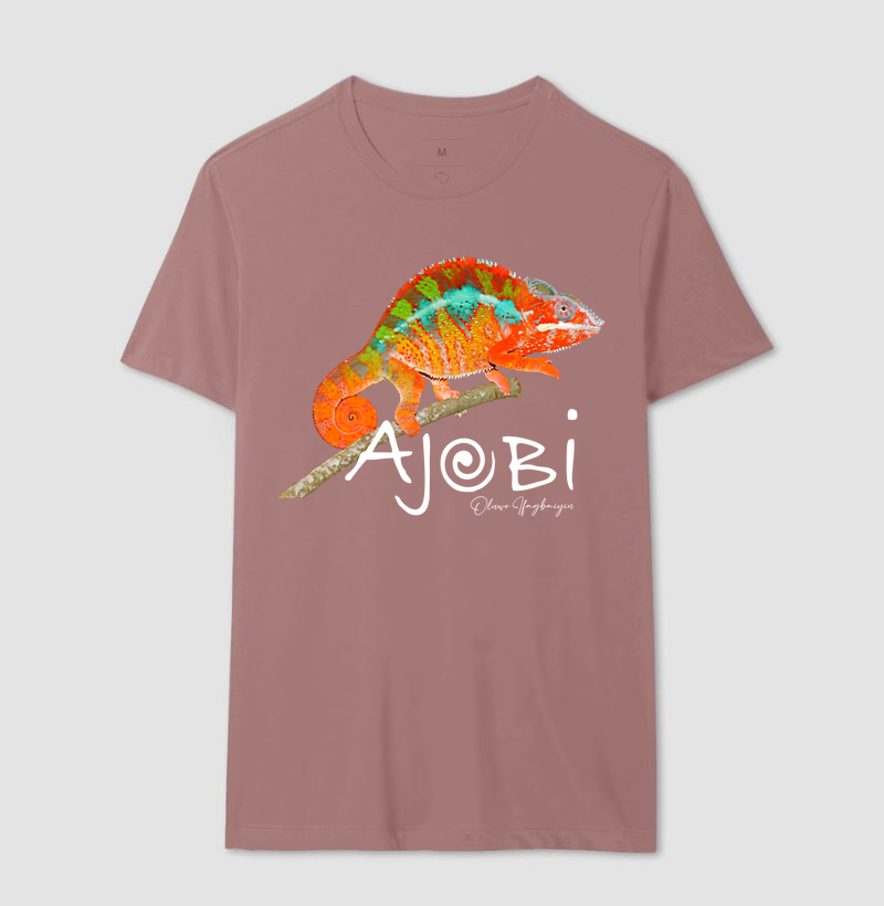 t-shirt 1/2 malha 100% algodão 30.1 penteada Ajobi Camaleão - Imagem 16