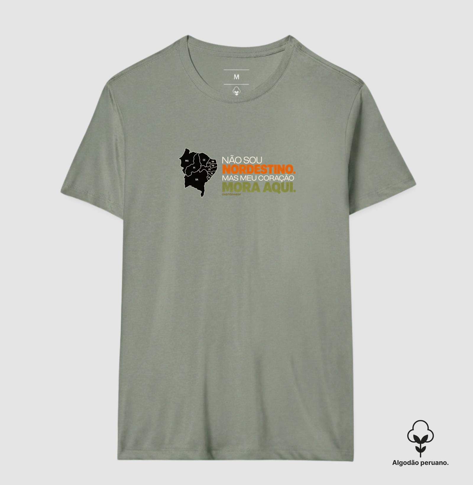 Camiseta Não sou Nordestino mas meu Coração mora aqui |OxenteWear - Imagem 4