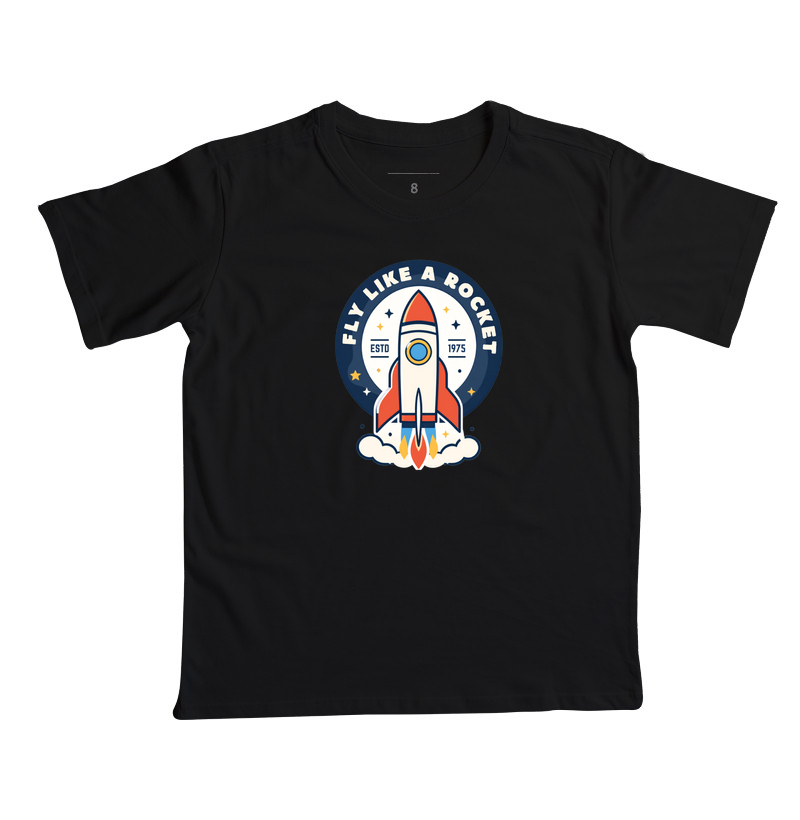 Camiseta Infantil Fly Like a Rocket - Imagem 4